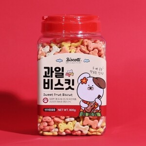 비스코티 강아지 간식 과일 비스켓 800g